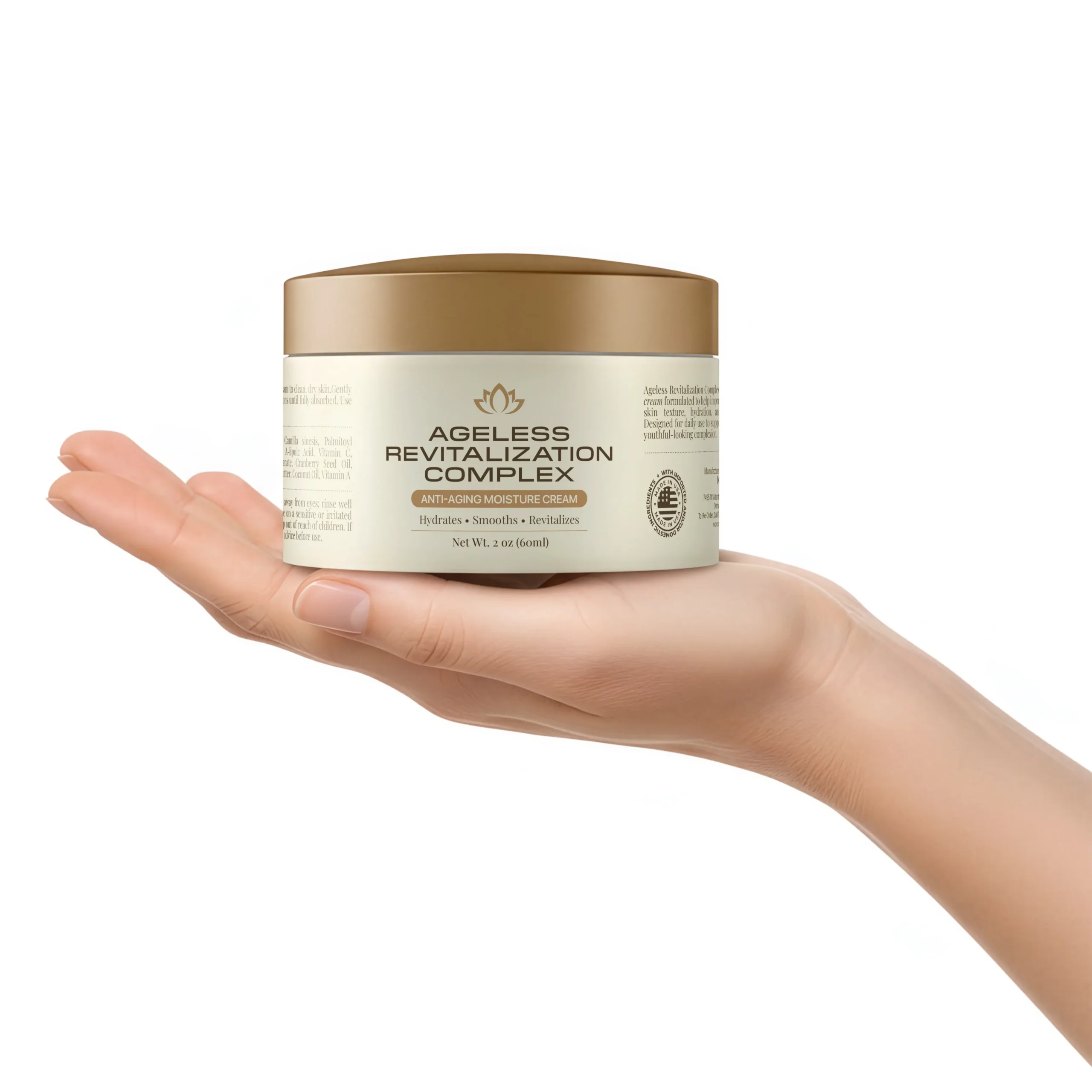 ARE1-Ageless Revitalization Cream in hand HD